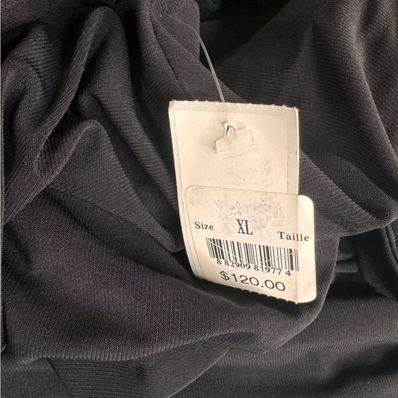 Chaps Tie-Front Fit-&-Flare Black Dress Size XL NWT - Picture 8 of 11